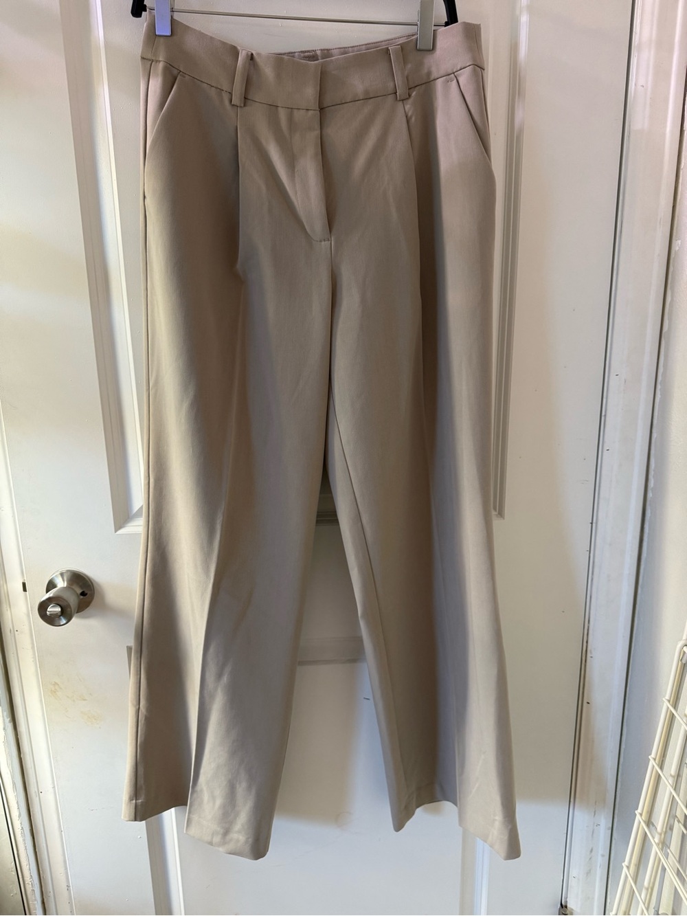 LOFT Wide Leg Dress Pants in Light Beige